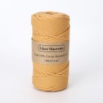 Corde macramé 3mm tressée 100m couleur orange pastel