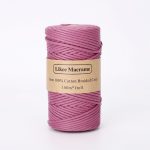 Corde macramé 3mm tressée 100m de couleur rose