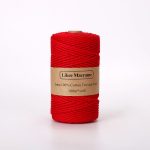 Fil macramé 3mm Torsadé 100m couleur rouge