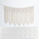 Tête de lit en coton macramé