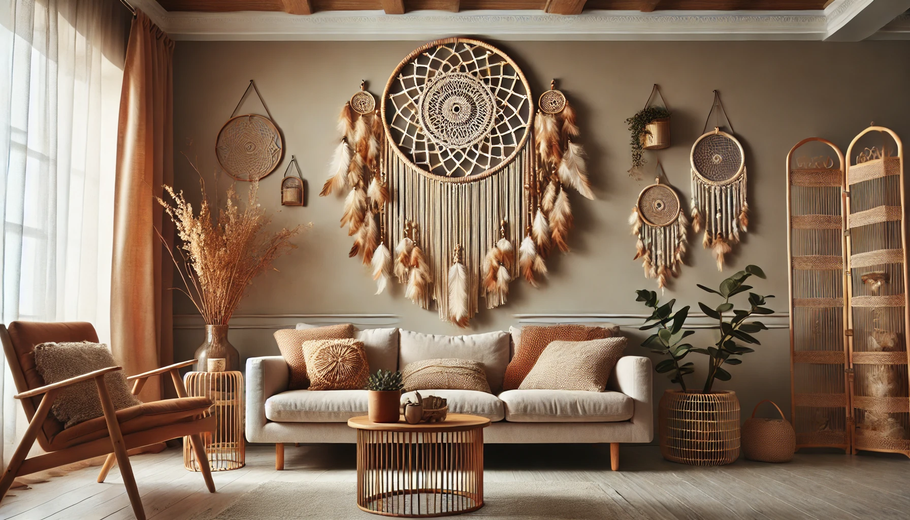 attrape rêve macramé salon