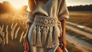 ceinture macramé porté