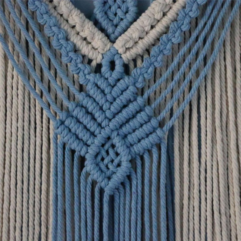 Macramé mural bleu – Image 4