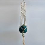 Porte plante macramé blanc