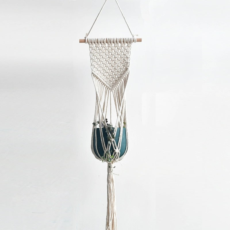 Porte plante macramé blanc – Image 2