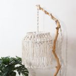 Suspension macramé luminaire