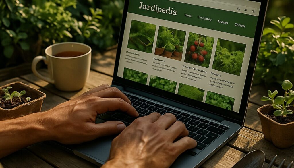 Navigation sur la plateforme Jardipedia