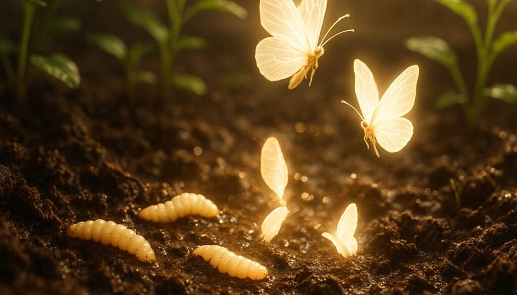 transformation d'asticot en papillon